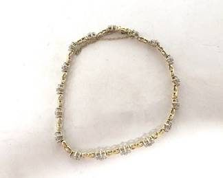 14k gold and diamond bracelet