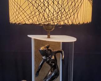 1950's Moss Lighting Company acrylic table lamp