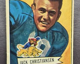 1952 Topps small $129 Jack Christiansen Football card