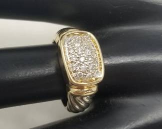 14k yellow and white gold diamond ring