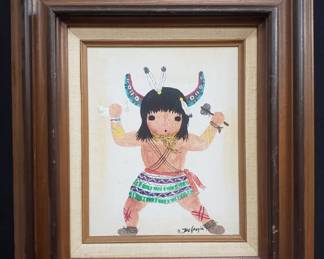 Signed N. De Grazia oil painting on canvas