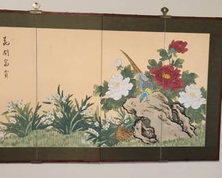 Asian silk panel
