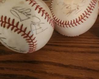Signed baseballs