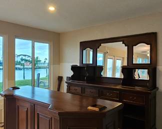 Three piece, solid wood Bar from the Historic Crystal Bay (aka Sunset Bay) Hotel in St Petersburg