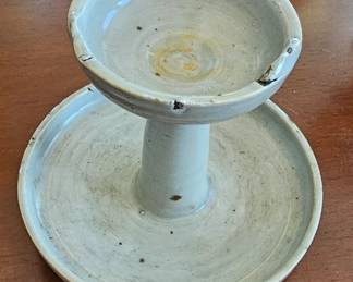 Chinese Ming Dyn Glazed Oil Lamo (1368-1644)