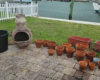 Clay and other Pots, Chiminea Outdoor Fireplace