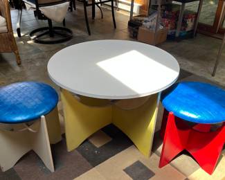 Child’s size table and stools