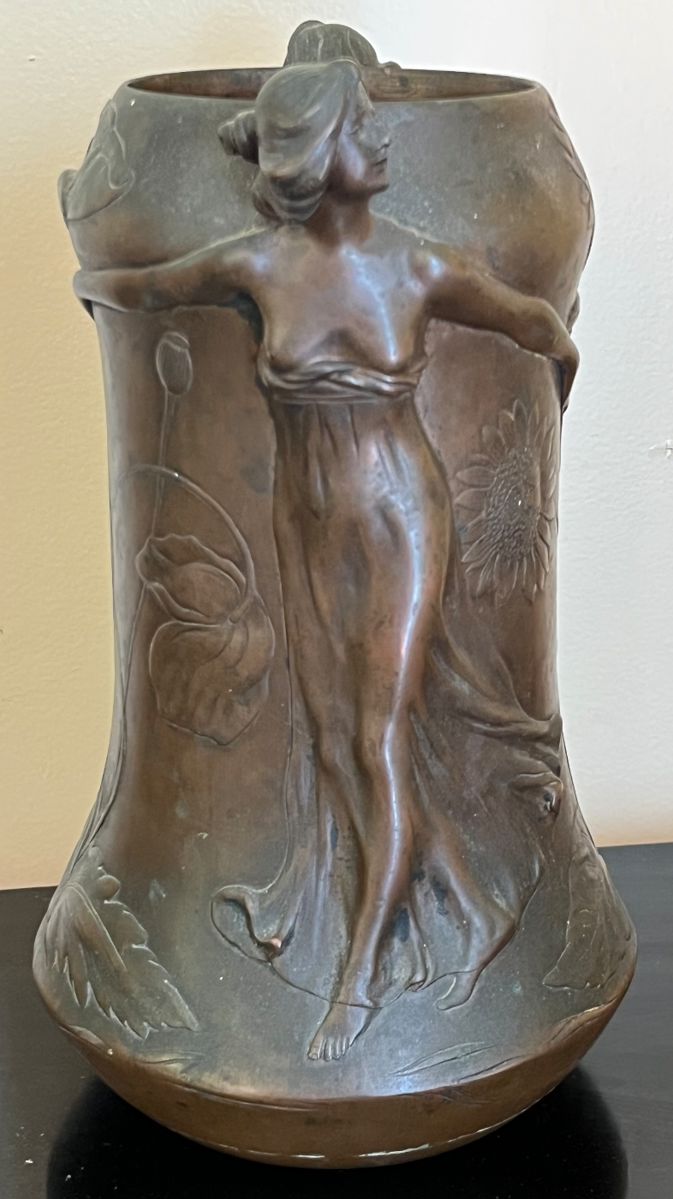 ART NOUVEAU BRONZE VASE BY “JOFNER” 