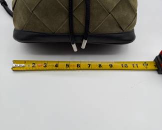 Rag & Bone Pilot Green Suede and Black Leather Backpack