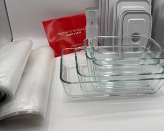 This is the Zwiling Food Preserver set that comes with multiple glass storage containers, lids and storage bags. Brand new, never used. 
