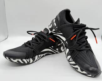 Stella McCartney for Adidas Stylish Black and White Zebra Print Athletic Sneakers Women's 9.5