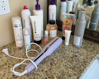 Beauty and Hair Care Lot including various brands and products for styling and skin care. See pictures for more details.