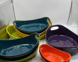Huge Collection of Rachel Ray Colorful Vintage Bakeware Set - Mixed Sizes and Colors.
