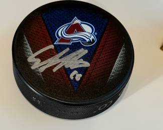 This is a collection of autographed hockey pucks including the special 1980 US Olympic Team know for having won against Russia, signed by Jim Craig. 