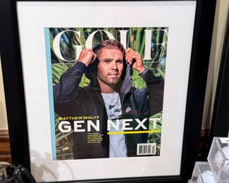 
This is a golf memorabilia collection including signed golf balls from: Cameron Yancey, Jeff Brehaut, Craig Stadler, Daniel Chopra, Mark Wiebe and A. Oberholser. 

Also included is a framed magazine cover featuring Matthew Wolf and his swing and Matthew Wolf and "Generation Next". 