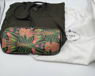 Beautiful Prada Portable Shopper. Brand new condition, never used. Colorful tropical pattern. 