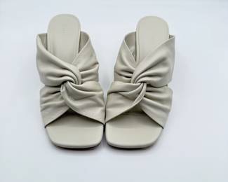 Vince Women's Slide Sandals in Cream Color with Knot Design - Women's Size 8