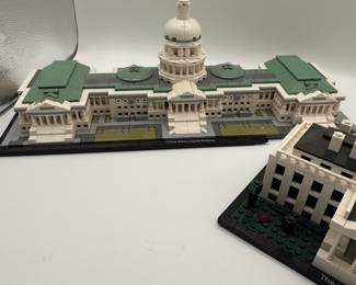 Built out of LEGOS! Two detailed architectural models of famous buildings. The US Capitol and The White House. 