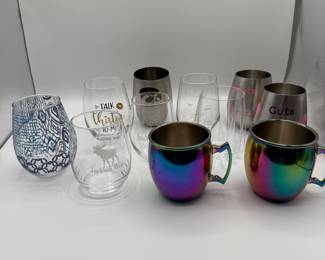Diverse Drinkware Lot - Assorted Glasses and Mugs.