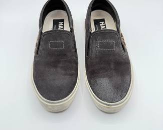 Golden Goose HANAMI Slip-On Shoes in Gray with Logo and Size 38