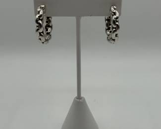 Sterling Silver Chain Link Earrings. Elegant design, perfect for any occasion. See pictures for more details. .327ozt