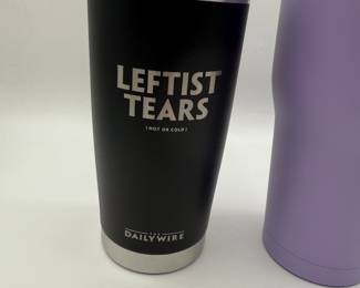 Fun Satire Drinkware - Including "Leftist Tears" "Tucker Carlson" and Donald Trump.
