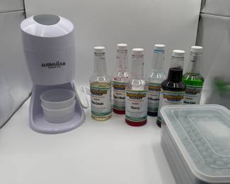 Ice, Ice Baby! Hawaiian Shaved Ice Machine with Assorted Syrups and Storage Containers