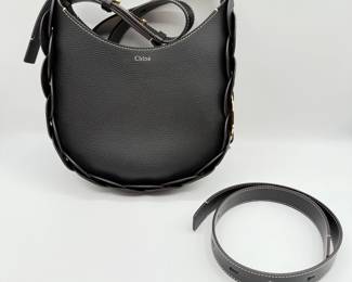 ChloƩ Darryl Black Small Shoulder Bag with Strap and Dust Bags