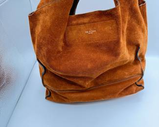 Rag & Bone Super Slouchy Suede Shopper - Stylish Rust-Colored Suede Tote Bag