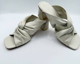 Vince Women's Slide Sandals in Cream Color with Knot Design - Women's Size 8