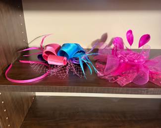 Lot #76 Set of Fascinators! Feathers and Ribbons.Kentucky Derby