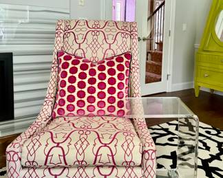 Acrylic C-Shaped Side Table