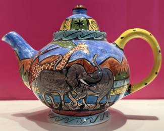 Penzo Hand Painted Teapot (Zimbabwe)