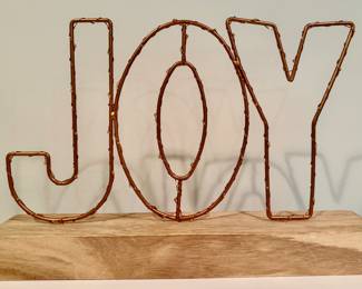 (2) Lighted Joy Signs