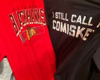Blackhawks and Comiske Park T-shirts