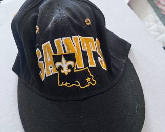 Vintage New Orleans Saints Hat Cap 90s Annco Double Logo