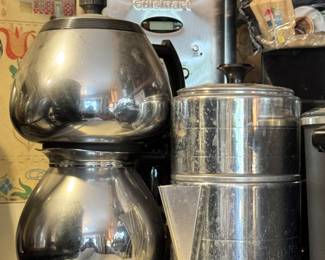 West Bend Chrome Coffee Percolator & Retro Stainless Steel Coffee Brewer – Mid-Century Kitchen Collectibles