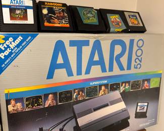 Atari 5200 Supersystem with Original Box & Games – Space Invaders, Kaboom!, Realsports, Poo-Yan