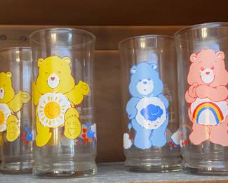 1983 Care Bears Pizza Hut Collector Glasses – Set of Colorful Tumblers