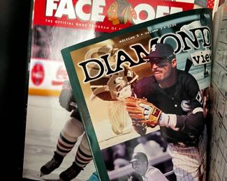 Vintage newspapers Chicago Tribune, Sun Times, New York Post, and magazines Sports Illustration etc Face OFF, Diamond view,