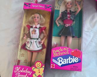 Holiday treats Barbie and back to school Barbie