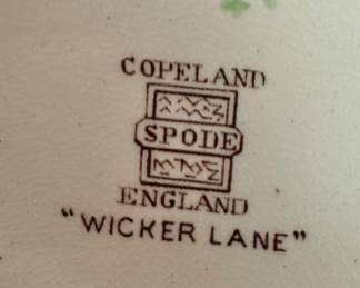 Antique Copeland Spode Wicker Lane Pattern – Elegant English Fine China