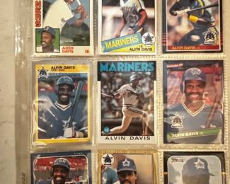 Baseball cards vintage Alvin Davis,