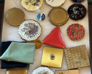 Compact Collection – Stratton, RMS Queen Elizabeth II, Floral Enamel & Art Deco Designs