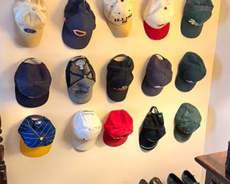 Collection of Vintage Baseball Caps and Men’s Dress Shoes