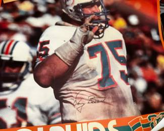 Poster Dolphins 75 signed