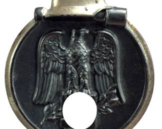 1939 German Third Reich SA Tinnie - Wehrwettkämpfe Gruppe Niederrhein Military Competition Badge - RZM M9/25