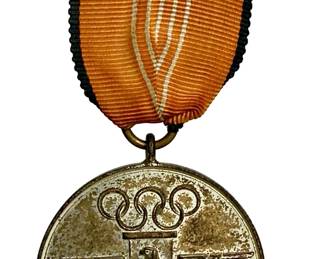 WWII Third Reich 1936 Berlin Summer Olympics German Olympic Memorial Medal 2nd Class in Original Case - Cased Era Decoration