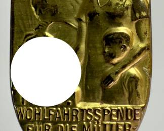 WWII German Third Reich NSV Tinnie Pin - "Mütter-Verschickung" Mother & Child Donation Badge