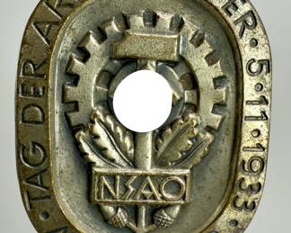 1933 German "Tag der Arbeitsopfer" Tinnie - Third Reich Labor Sacrifice Donation Badge from Münster